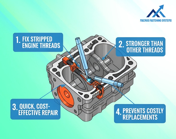 Why Recoil® Thread Repair Kits for automotive engine block repair