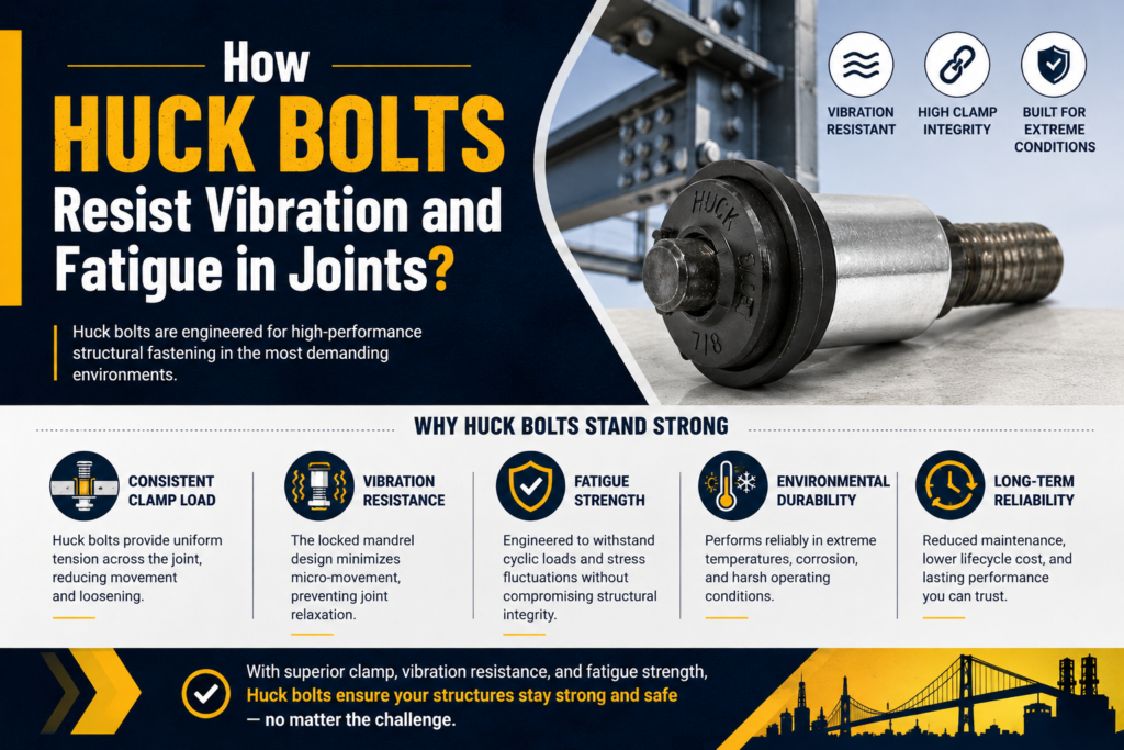 Huck Bolts Resist Vibration and Fatigue in Joints